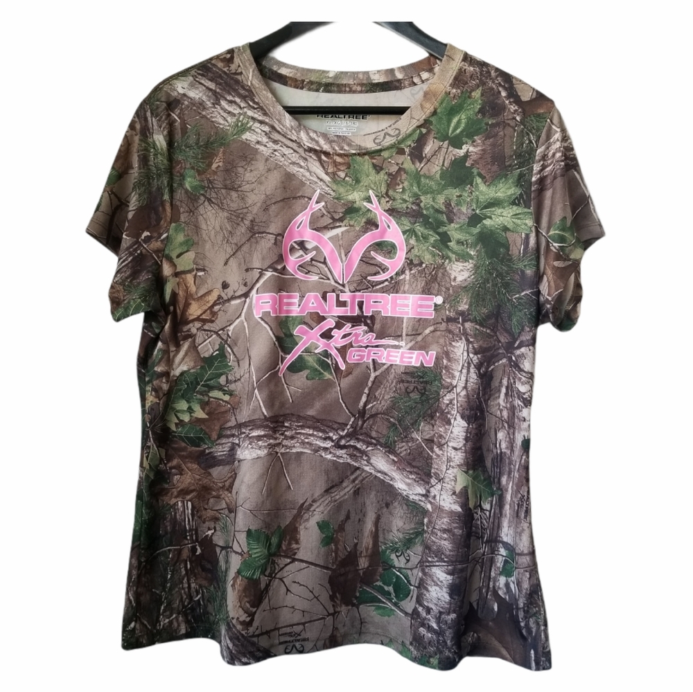 Realtree women's camouflage t-shirts pink graphic